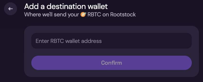 Add destination address